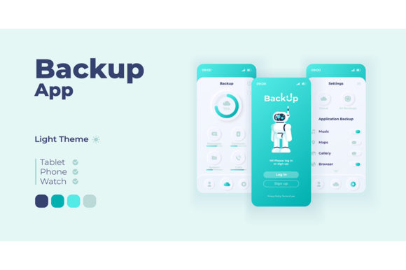 Backup Application Cartoon Interface