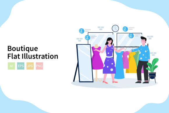 Boutique Vector Illustration Flat Design: A Modern Approach to Visual Storytelling