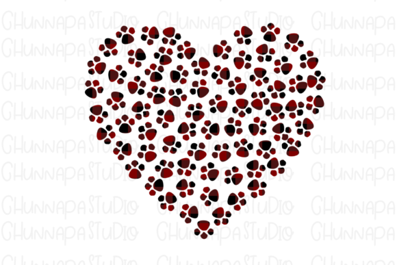 Buffalo Plaid Colorful Dog Foot Heart: A Versatile Design for Creative Entrepreneurs