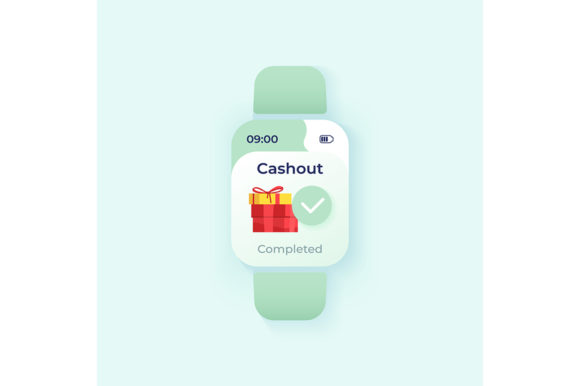 Cashout Completed Smartwatch Interface