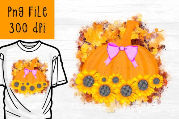 Fall Pumpkin Sunflower Sublimation PNG: A Versatile Digital Design for Creative Uses