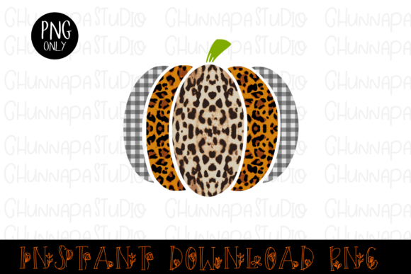 Leopard Pumpkin Sublimation Design, Fall