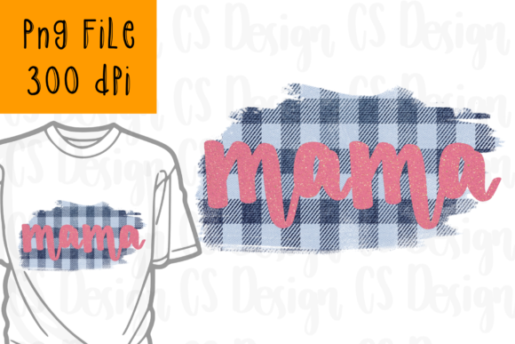 Mama Sublimation Buffalo Plaid, Mama Png