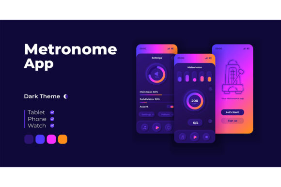 Metronome Application Cartoon Interface