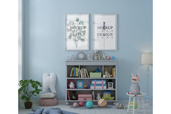 Mockup Poster Frame, Wall in Playroom: A Practical Tool for Visual Storytelling