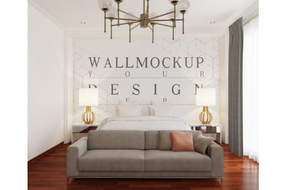 Mockup Wall in Modern Classic Bedroom: A Must-Have for Artists and Designers