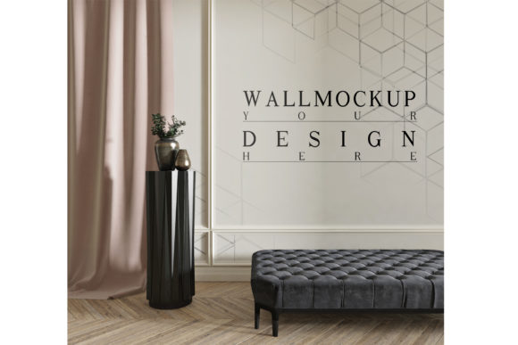 Mockup Wall in Modern Classic Living Room: A Versatile Tool for Creative Professionals