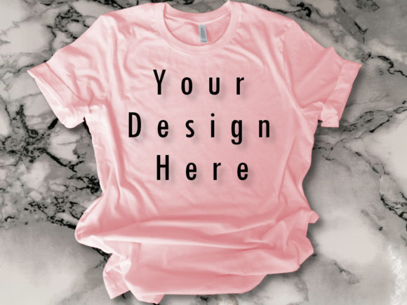 Mockups Pink Bella Canvas T-shirt