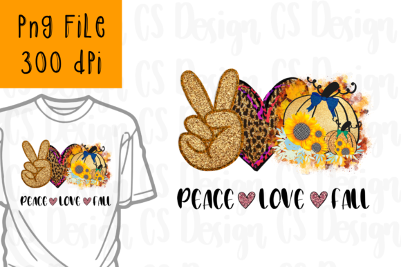 Peace Love Fall Sublimation Png Digital: A Versatile Design for Creative Expression