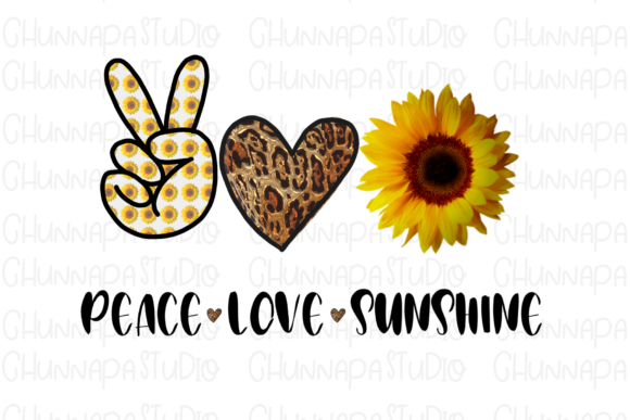 Peace Love Sunshine Sublimation Design