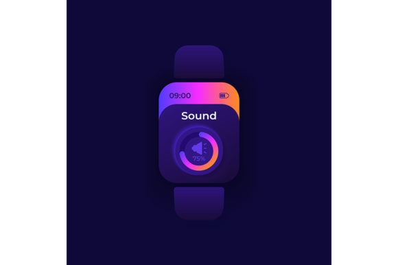 Sound Settings Smartwatch Interface
