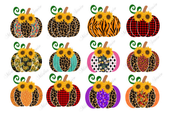 Sublimation - 12 Pumpkin Bundle: A Creative Resource for Modern Designers