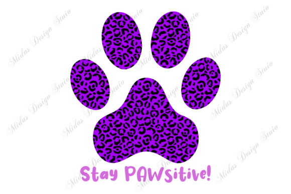 Sublimation - Purple Leopard Paw: A Versatile Design for Creative Projects