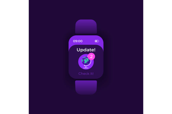 Updates Notice Smartwatch Interface