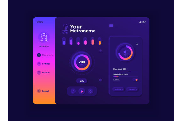 Your Metronome Tablet Interface Template: A Professional Tool for Musical Rhythm Assistance